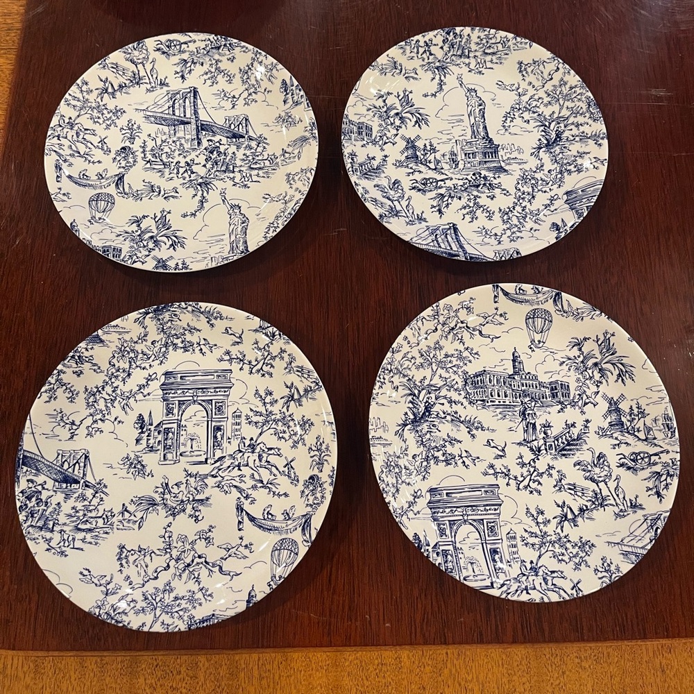 Tiffany & Co. New York Toile New York plates rare